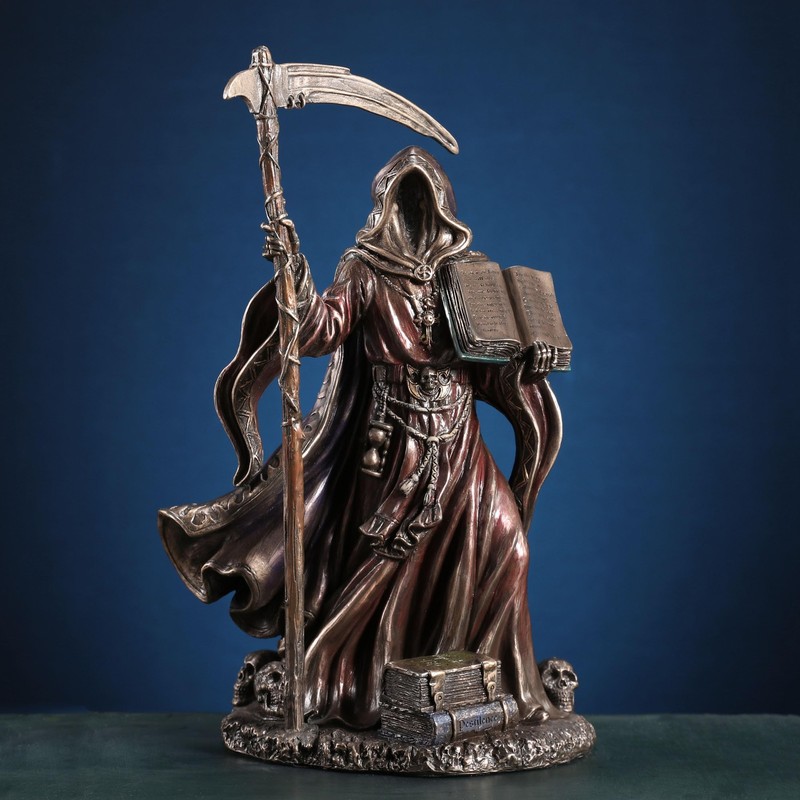 Veronese Design 9 1/4 Inches Calamity Reaper Holding Scythe and
