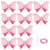 10pcs Pink Bow Balloons, Cute Foil Bow Shaped Balloons Giant