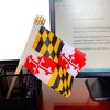 TSMD Maryland State Flags Small Mini Hand Held Stick Flags,5x8