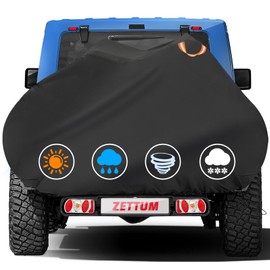 Zettum Bike Cover for Transport 2 Bikes - Outdoor Bike Covers for 2 Bikes on Rear Bike Rack Transport Heavy Duty & Waterproof, 600D Bicycle Rack Covers for 2 Bikes on Car Hitch Travel Storage