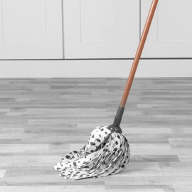 Beldray LA087775EU7 Non-Woven Cloth Refill Head, Replacement Mop Fits LA085672EU7, Super Absorbent, Can Be Used Wet Or Dry, Stylish Design with Monochrome Dalmatian Print, Vinyl, Gold, S