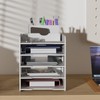 Office File Paper Organizer 7 Tiers for Desk Desktop,White File