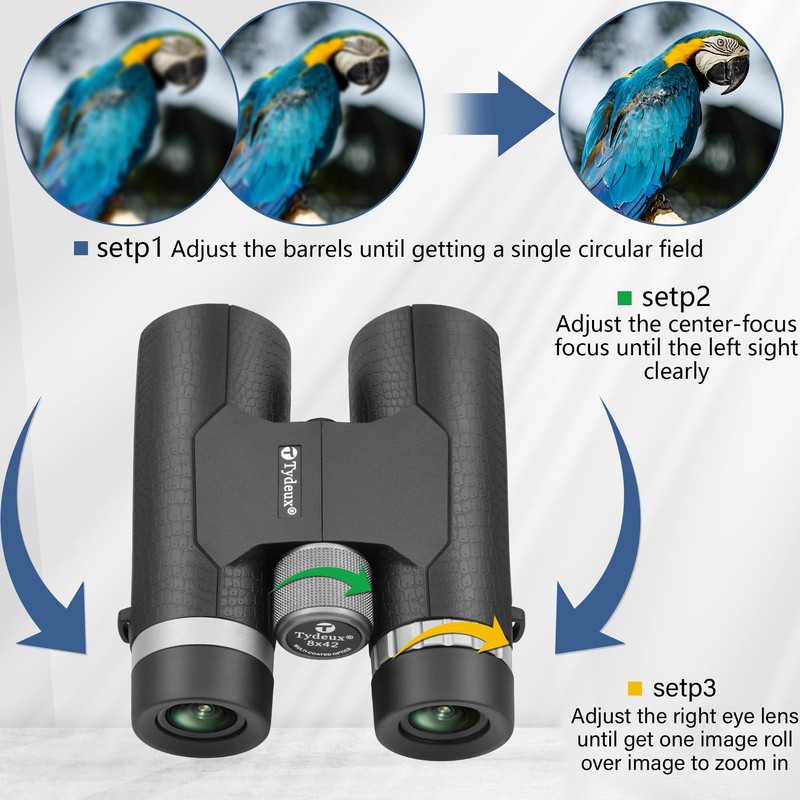 8x42 Compact Binoculars -BK7 Prism -Gifts for Adults and Kids,
