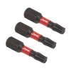 Sealey 3pc 25mm TRX-Star* T25 Impact Power Tool Bit Set