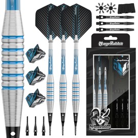 MageRabbit Soft Dart Set, Professional Set of 3, 48mm, Aluminum, Compatible with Electronic Dartboards (Blue)