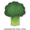 Medium 100mm 'Broccoli' Permanent Sticker Decal for Cars/Windows/Bins/Walls etc (DW00133473)