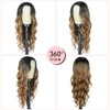 Wigs for Women Black to brown Wig Long Wavy Synthetic