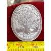 selenite palm stone With Tree Of Life