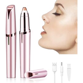 Facial Hair Remover for Women, Painless Hair Removal, Face Epilator, Women's USB Electric Hair Removal for Body, Facial Hair, Lips, Chin (Champagne Gold)