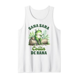 Mexican Nurse Frog Latina Enfermera Sana Sana Colita De Rana Tank Top