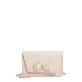 Ted Baker London V8720 Womens Duy-Pink Keeiira Bow Leather Evening Bag 8.5x5 in