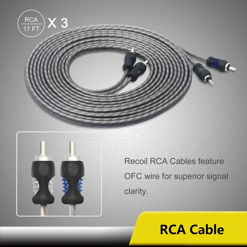 Recoil RCK0D True 1/0 Gauge Car Audio Dual Amplifiers CCA