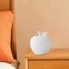 WeiLaiKeQi Ceramic Apple Sculpture - Minimalist Home Decor Accent, White,