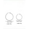 S925 Sterling Silver Minimalist Geometric Twist Circle Hoop Earrings -