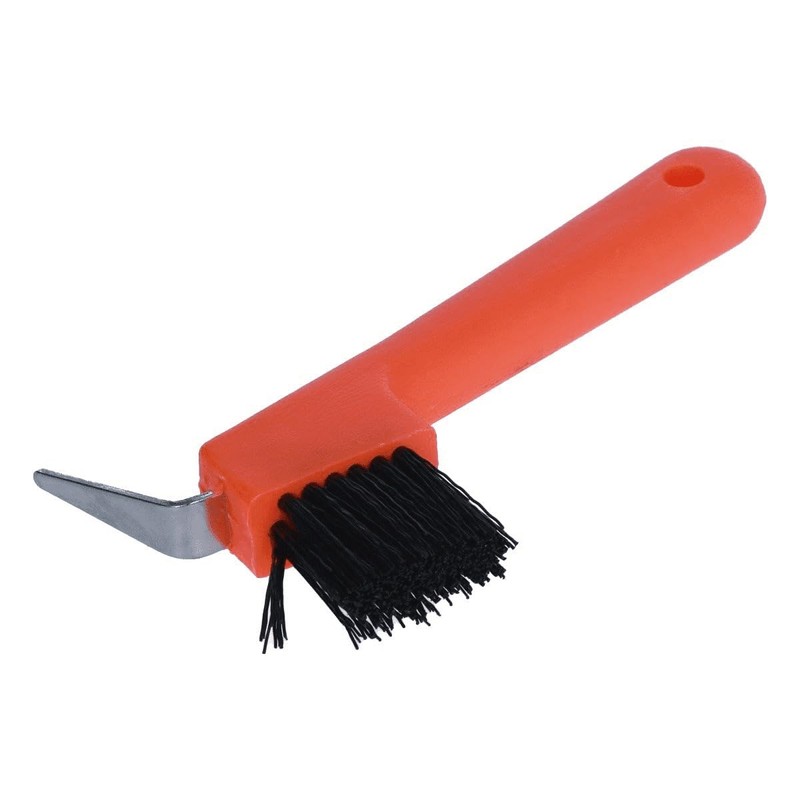 Shires EZI-GROOM Hoof Pick/Brush Lime Green