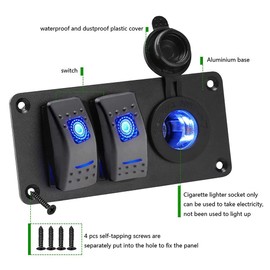 Meipire Waterproof Switch Panel Adapter for Car, Boat, Truck, RV, Caravan