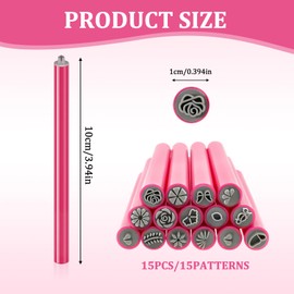 15PCS Nail Stamp,Nails Art Flower Stamp Pen with Different Patterns Suitable for Women and Girls Can Be Given as a Gift to Family and Friends