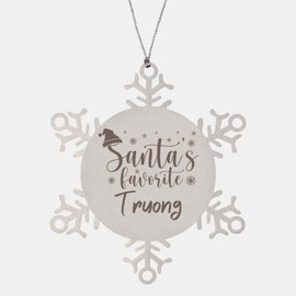 Christmas Ornament for Truong Snowflake Engraved Ornament Santa Favorite Truong Christmas Unique Gifts for Truong Coworkers Colleague, Inspirational Truong Xmas Holiday Thank You Gifts for Men Wo
