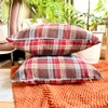 HOPLEE Farmhouse Pillow Covers Soft Summer Tartan Pillow Covers 18X18