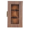 3 Slot Watch Display Case Wood Detachable Pillow Glass Cover