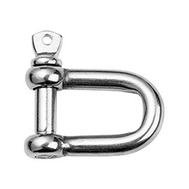 Schneider D-Shackle for Sun Sail, 250-20, Stainless Steel, 6 mm Diameter, 0.03 kg