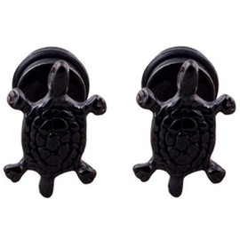 arete de tuerca de acero inoxidable con diseño de tortuga