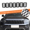 Savadi-Car 7pcs Black Front Grille Insert Mesh Ring Decor Kit