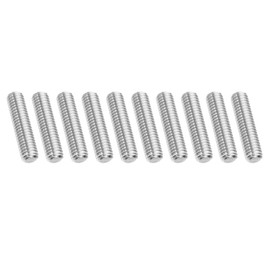 PATIKIL 3/8"-16 UNC 304 Stainless Steel Threaded Rod, Pack of 10, 40 mm Length, Long Thread Screw, Threaded Rods, Threaded Rods, Threaded Rods for Anchoring Screw, Clamps, Hangers and U-Bolts