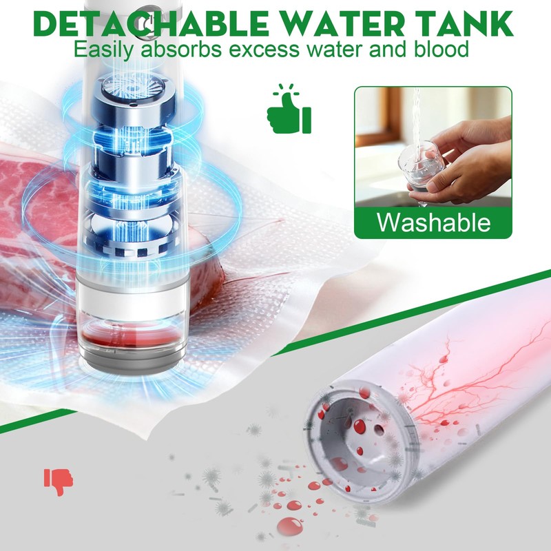 3-in-1 Compact Handheld Vacuum Sealer for Food (Bag, Mason Jar,Wine