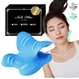 Ccomfy Neck Pillow, Neck Pillow, Neck Stretcher, Neck Stretch, Instruction Manual Included, Stretcher, Shoulder Blades, Stretch Cushion (Blue)