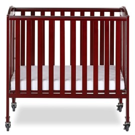 Dream On Me 3-in-1 Folding Portable Crib, Cherry, Large