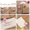 Kraftpapier Umschläge 15 Stück Briefumschläge mit blumen Set, kleine briefumschläge