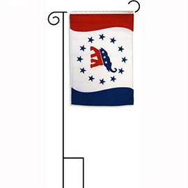 12x18 12"x18" Republican Party Political Elephant Sleeved w/ Garden Stand Flag