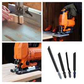 eMagTech 25x T-Shape Shank Jigsaw Blades for Soft Wood Plywood Fiberboard Plastic Metal Cutting 7 Styles HCS/HSS T119BO T119B T111C T218A T118A T118B T118G Power Tool Accessories