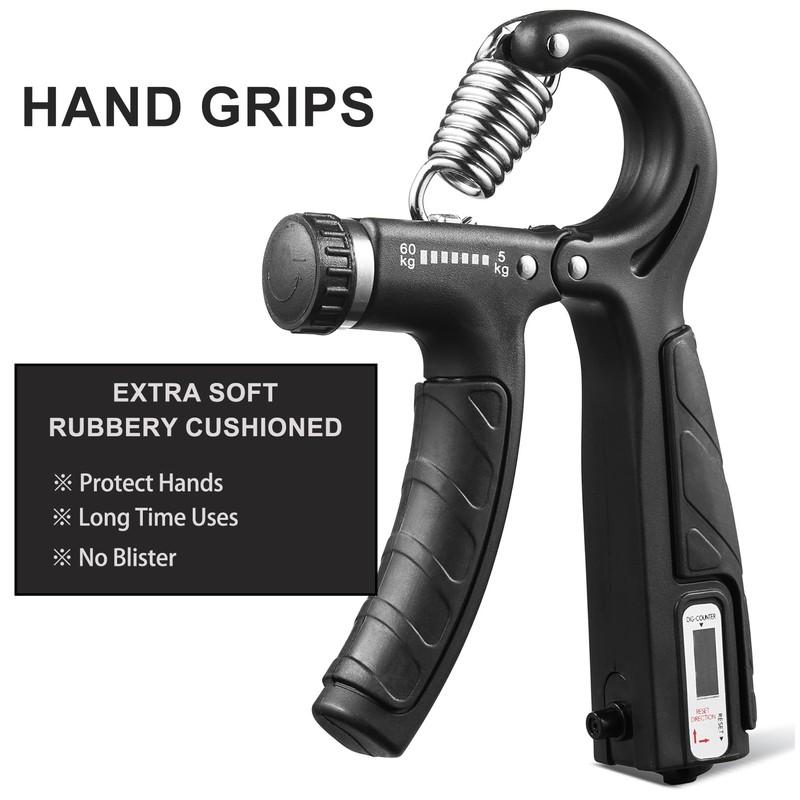 MODY RODY 2 Pack Adjustable Hand Grip Strengthener Trainer for