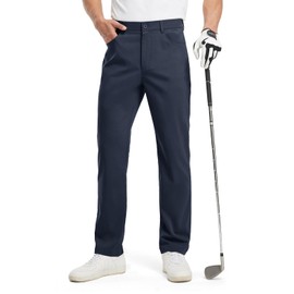 TBMPOY Men's Golf Pants Classic Fit Dress Work Pants Lightweight Comfortable Business Casual Pants with 5 Pockets Navy 38