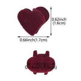 20 PACK Mini Velvet Heart Shape Claw Clips Non Slip Tiny Plastic Cute Small Hair Clips for Girls Women