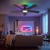 Goniyado 52" RGB Ceiling Fans with Lights and Remote/APP,Black Low