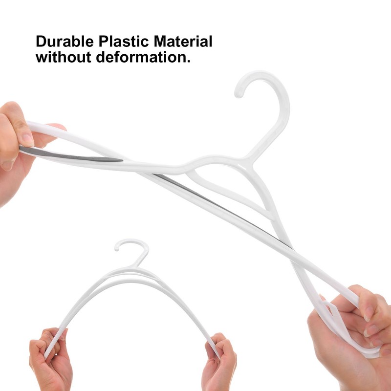 Ollieroo 30 Pack Bendable Plastic Hangers Light-Weight Non-Slip Clothes/Suit Hangers(Grey)