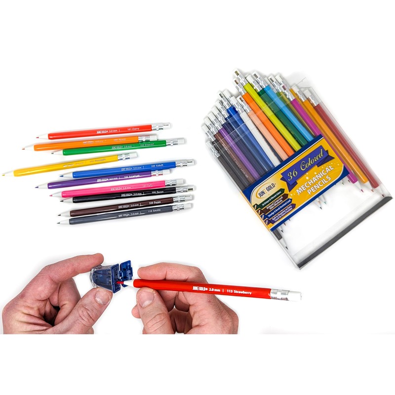 June Gold 2.0 mm Sharpener for Graphite or Color Leads,