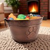 BREKX Metal Indestructible Dog Toy Bin - Storage Bin with