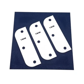 Door Hinge Shims (Set of 3) Hinge Spacer For Interior and Exterior Door Alignment - for 3.5", 4" and 4.5" Standard Hinges (1mm thick, White, 3.5-inch)