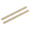 DMiotech 2Pack 6mm x 150mm, Brass Solid Round Rod, Brass