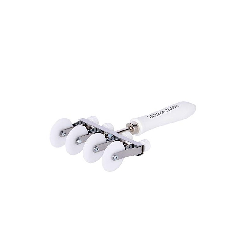 Adjustable Pasta Cutter with 4 Straight Delrin Wheels, with ABS