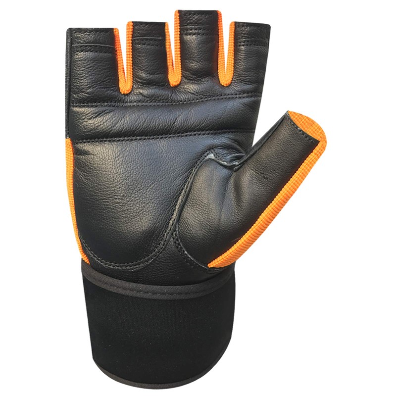 Prime fingerless workout gym weight training bodybuilding foam padded leather