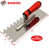 Tile Tools Stainless Steel Square Notched Trowel Set 3 PC