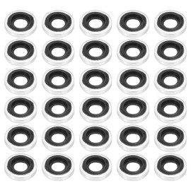 PATIKIL M6 Self-Centered Bonded Sealing Gasket, 30Pcs NBR Metal Bonded Sealing Washers Automotive Washers for Mechanical, Plumbing, Cylinder Repairs