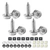 YALOK Anti Theft License Plate Screws Kits 8Sets Rustproof Stainless