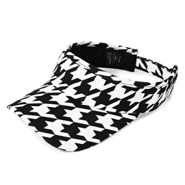 Delsol 7845 Pattern Sun Visor Houndstooth Glen Check Adjuster Adjustable Size Free Golf Wear Ladies Delsol, Houndstooth