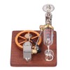 Honio Stirling Engine Model, Ornamen Table Beech Base Stirling Engine